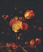 OOSTERWIJK, Maria van Flowers and Fruit sur oil on canvas